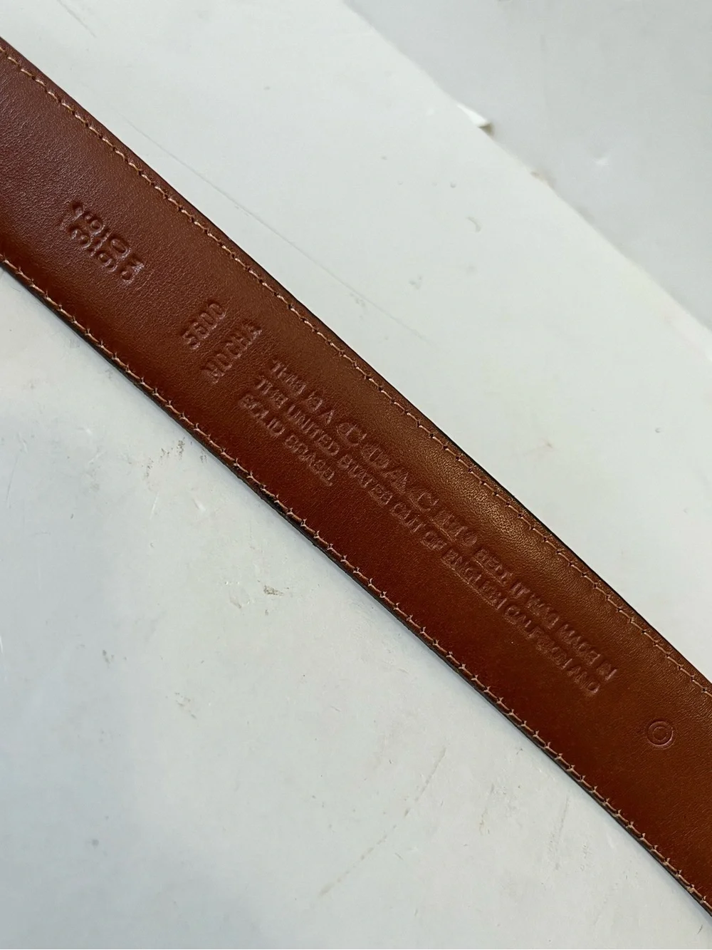 Coach Vintage 5600 Mocha Brown Cowhide Leather Brass Buckle Mens Belt Size 36